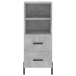 Credenza Grigio Cemento 34,5x34x180 cm in Legno Multistrato