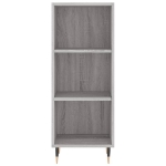 Credenza Grigio Sonoma 34,5x34x180 cm in Legno Multistrato