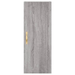 Credenza Grigio Sonoma 34,5x34x180 cm in Legno Multistrato