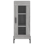 Credenza Grigio Sonoma 34,5x34x180 cm in Legno Multistrato