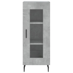 Credenza Grigio Cemento 34,5x34x180 cm in Legno Multistrato