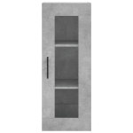 Credenza Grigio Cemento 34,5x34x180 cm in Legno Multistrato