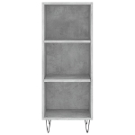 Credenza Grigio Cemento 34,5x34x180 cm in Legno Multistrato