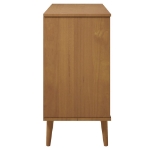 Credenza MOLDE Marrone 90x40x80 cm in Legno Massello di Pino