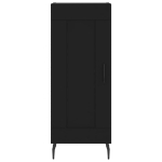 Credenza Nera 34,5x34x180 cm in Legno Multistrato