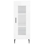 Credenza 34,5x34x180 cm in Legno Multistrato Bianco Lucido