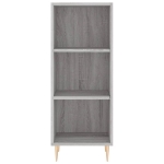 Credenza Grigio Sonoma 34,5x34x180 cm in Legno Multistrato