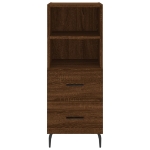 Credenza Rovere Marrone 34,5x34x180 cm in Legno Multistrato