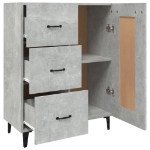 Credenza Grigio Cemento 69,5x34x90 cm in Legno Multistrato