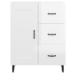 Credenza 69,5x34x90 cm in Legno Multistrato Bianco Lucido