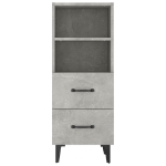 Credenza Grigio Cemento 34,5x34x90 cm in Legno Multistrato