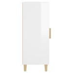 Credenza Bianco Lucido 34,5x34x90 cm in Legno Multistrato