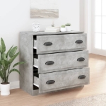 Credenza Grigio Cemento 70x35,5x67,5 cm in Legno Multistrato