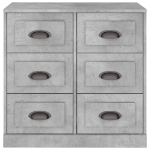 Credenza Grigio Cemento 70x35,5x67,5 cm in Legno Multistrato