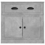 Credenza Grigio Cemento 70x35,5x67,5 cm in Legno Multistrato