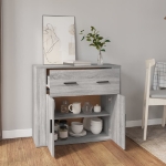 Credenza Grigio Sonoma 80x33x70 cm in Legno Multistrato