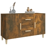 Credenza Rovere Fumo 100x36x60 cm in Legno Multistrato