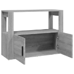 Credenza Grigio Sonoma 80x30x60 cm in Legno Multistrato