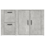 Credenza Grigio Cemento 100x33x59,5 cm in Legno Multistrato