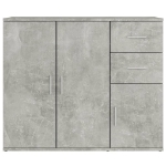 Credenza Grigio Cemento 91x29,5x75 cm in Legno Multistrato