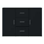 Credenza Nera 91x29,5x65 cm in Legno Multistrato