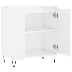 Credenza Bianco Lucido 60x35x70 cm in Legno Multistrato