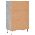 Credenza Grigio Cemento 57x35x90 cm in Legno Multistrato