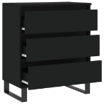 Credenza Nero 60x35x70 cm in Legno Multistrato