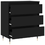 Credenza Nero 60x35x70 cm in Legno Multistrato