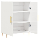 Credenza 69,5x34x90 cm in Legno Multistrato Bianco Lucido