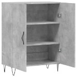 Credenza Grigio Cemento 69,5x34x90 cm in Legno Multistrato