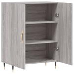 Credenza Grigio Sonoma 69,5x34x90 cm in Legno Multistrato