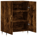 Credenza Rovere Fumo 69,5x34x90 cm in Legno Multistrato