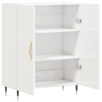 Credenza 69,5x34x90 cm in Legno Multistrato Bianco Lucido