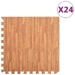 Tappetino a Incastro 24 pz Venature Legno 8,64 ? Schiuma EVA