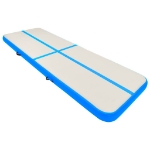 Tappetino Ginnastica Gonfiabile con Pompa 300x100x15 cm PVC Blu