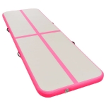 Tappetino Ginnastica Gonfiabile con Pompa 800x100x10cm PVC Rosa