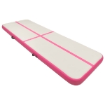 Tappetino Ginnastica Gonfiabile con Pompa 300x100x15cm PVC Rosa