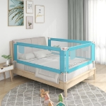 Sponda Letto di Sicurezza per Bambini Blu 90x25 cm in Tessuto