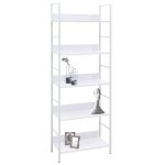 Scaffale Libri 5 Ripiani Bianco 60x27,6x158,5 Legno Multistrato