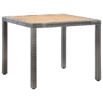 Set da Pranzo da Giardino 5 pz con Cuscini in Polyrattan Grigio