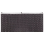 Letto Rialzato da Giardino 2 Vasi 90x20x40 cm Polyrattan Nero