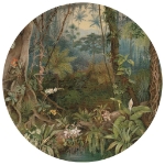 WallArt Carta da Parati Circolare In the Jungle 190 cm