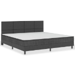 Letto a Molle Grigio Scuro in Tessuto 200x200 cm