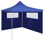 Parete con Finestre per Gazebo 6x2 m Blu