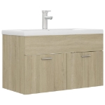 Mobile Bagno con Lavabo Integrato Rovere Sonoma in Truciolato