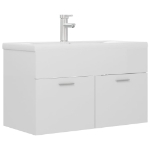 Mobile Bagno con Lavabo Integrato Bianco Lucido in Truciolato