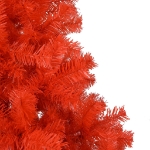 Albero di Natale Preilluminato con Palline Rosso 180 cm PVC