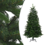 Albero Natale Artificiale con LED Palline Verde 180 cm PVC e PE