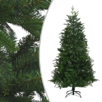 Albero Natale Artificiale con LED Palline Verde 180 cm PVC e PE